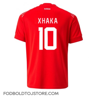 Schweiz Granit Xhaka #10 Hjemmebanetrøje VM 2022 Kortærmet